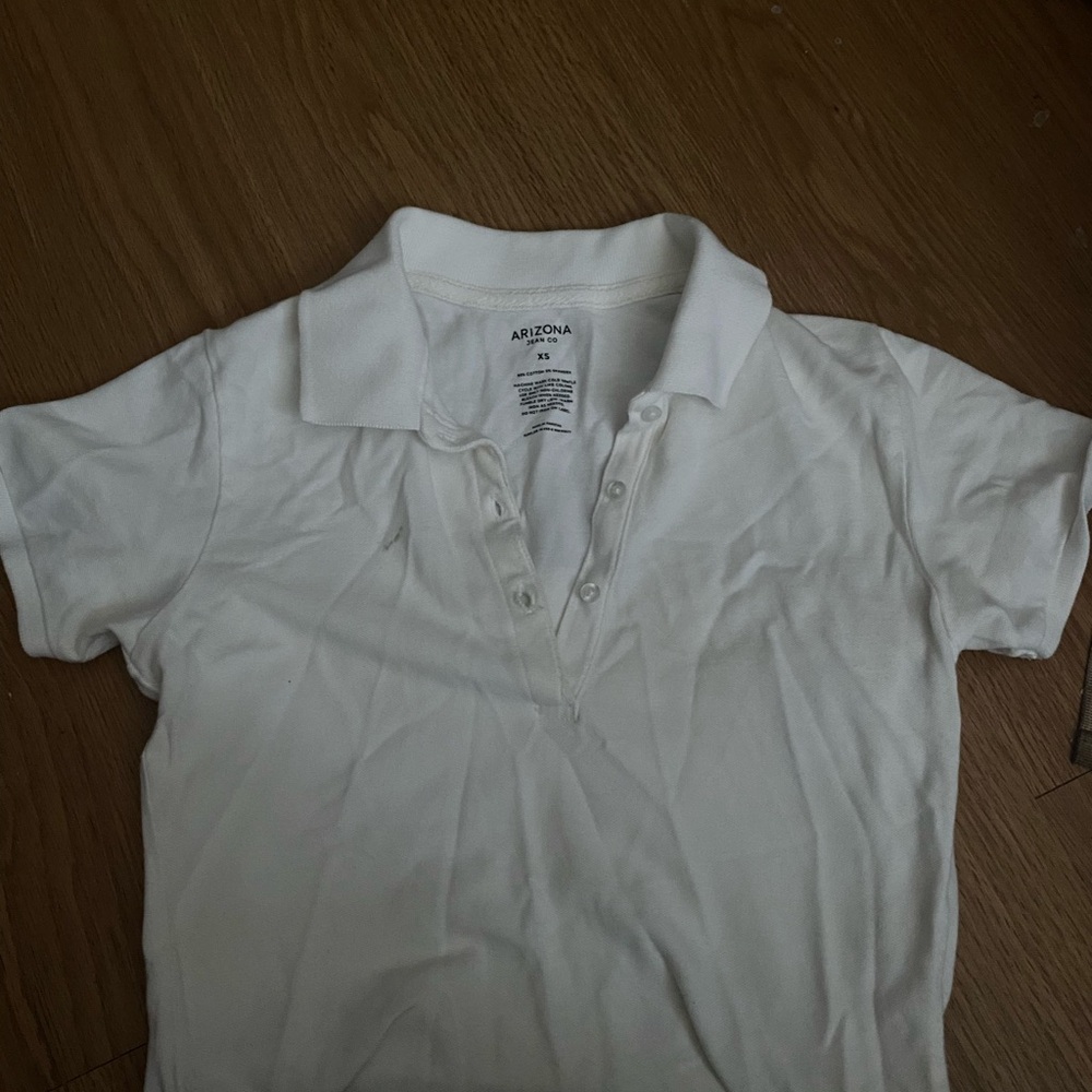 Arizona Jean Company Cream Polo Shirt